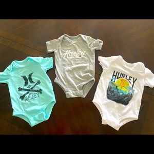 Set of 3 Hurley onesies